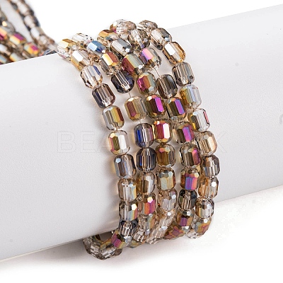 Electroplate Glass Beads Strands EGLA-D031-01W-1