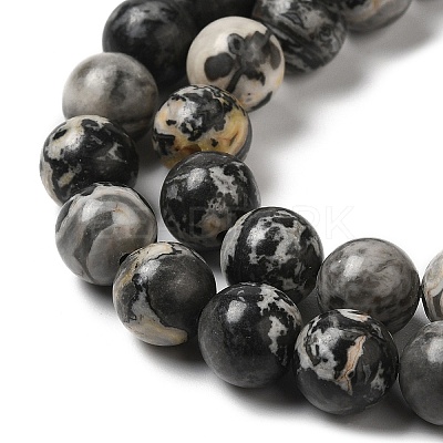 Natural Black Agate Beads Strands G-M402-D01-1
