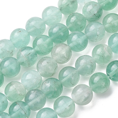 Natural Green Fluorite Beads Strands G-H343-D07-12mm-1