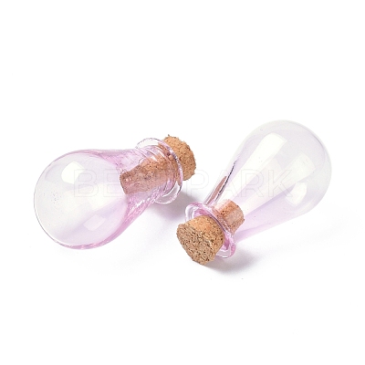 Glass Cork Bottles Ornament AJEW-O032-02D-1