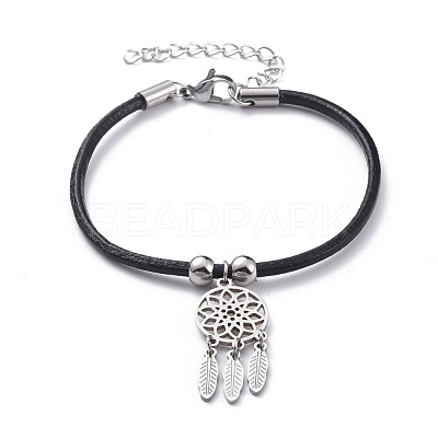 Unisex Charm Bracelets BJEW-JB04710-07-1