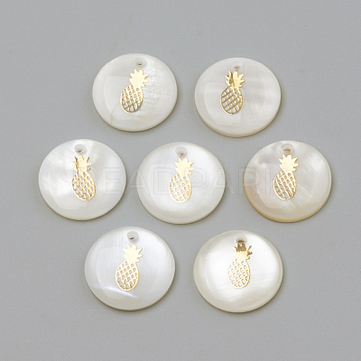 Freshwater Shell Pendants X-SHEL-Q010-009G-1