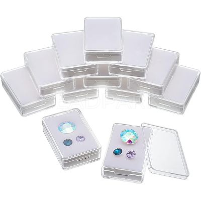Transparent Acrylic Loose Diamond Display Boxes CON-WH0087-53B-1