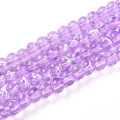 Drawbench Transparent Glass Beads Strands GLAD-Q012-4mm-18-1