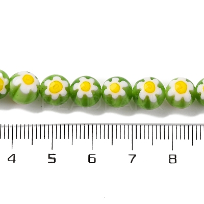 Handmade Millefiori Lampwork Beads Strands LAMP-G164-05M-1