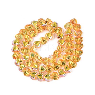 Electroplate Transparent Glass Beads Strands EGLA-N056-01A-10-1