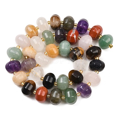 Mixed Gemstone Beads Strands G-P573-B01-01-1