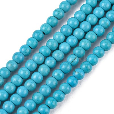 Synthetic Turquoise Beads Strands TURQ-G106-4mm-02F-1