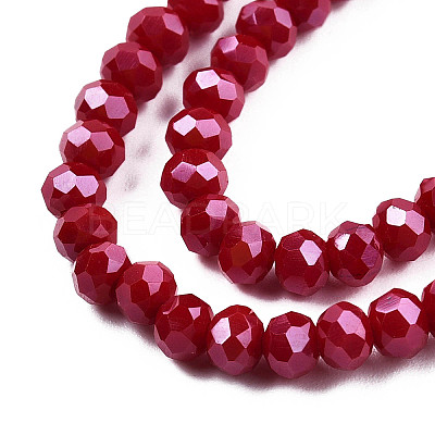Electroplate Glass Beads Strands EGLA-A034-P2mm-A22-1