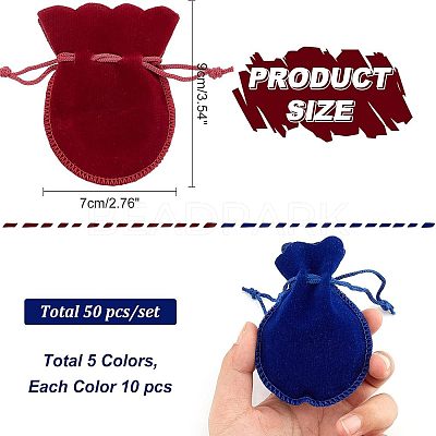Velvet Gift Bags Drawstring Jewelry Pouches Wedding Favor Bags TP-NB0001-11-1
