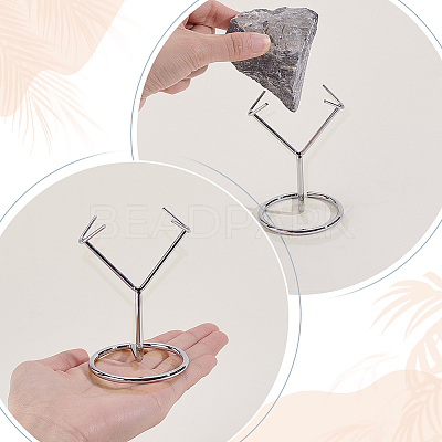 Alloy Mineral Stone Display Holder LS-ODIS-WH0030-239P-1