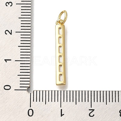 Rack Plating Brass Micro Pave Cubic Zirconia Pendants X-KK-I720-48G-1