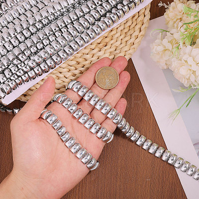 Rectangle Plastic Beaded Trimming DIY-WH0656-36A-1