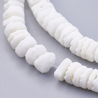 Natural White Shell Beads Strands BSHE-P026-30-1
