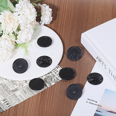 8Pcs Alloy Blank Bolo Tie Round Slider Pack FIND-CA0009-18EB-1