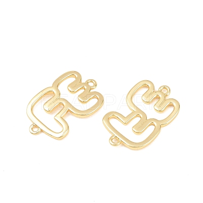 Brass Hollow Connector Charm KK-F931-28D-G-1