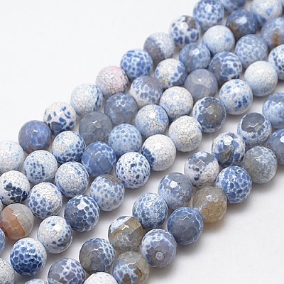 Natural Fire Crackle Agate Beads Strands G-L084-14mm-34-1