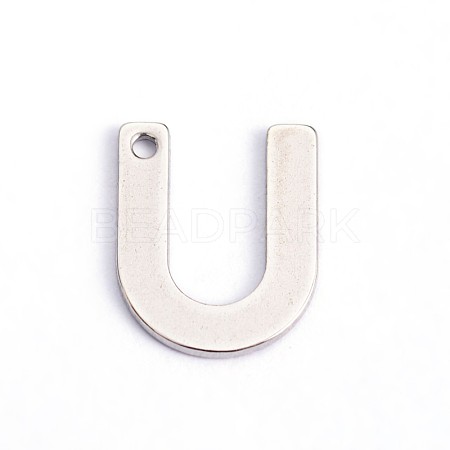Tarnish Resistant 304 Stainless Steel Letter Charms STAS-O072-U-1