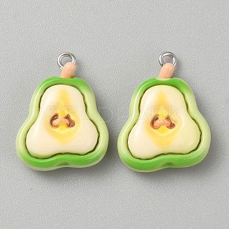 Opaque Resin Pendants CRES-CJC0011-004F-P-1