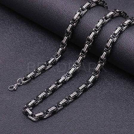 Titanium Steel Byzantine Chains Necklace for Men's FS-WG56795-160-1