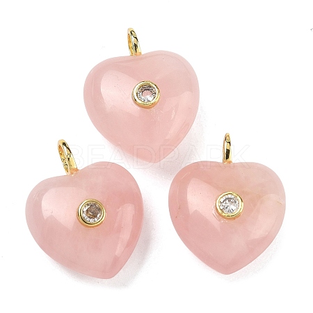 Natural Rose Quartz Pendants G-B180-03G-09-1