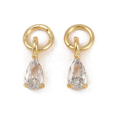 Brass Micro Pave Cubic Zirconia Pendants KK-Z120-05G-04-1
