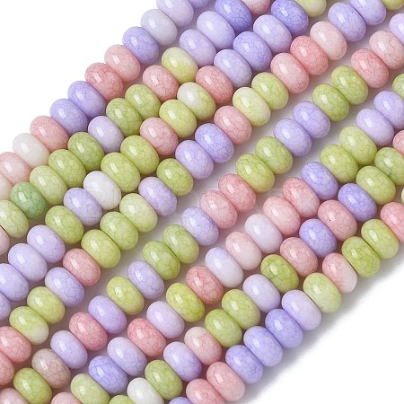 Ombre Effect Dyed Glass Beads Strands LS-GLAA-C043-01D-1