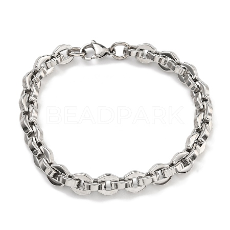 304 Stainless Steel Link Chain Bracelets BJEW-H618-03P-1