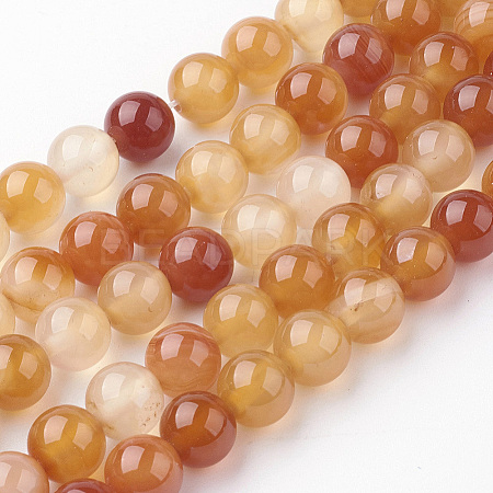 Natural Carnelian Beads Strands G-G735-64-8mm-1