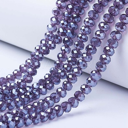 Electroplate Glass Beads Strands X-EGLA-A034-T2mm-A16-1
