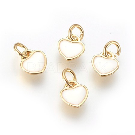 Enamel Brass Charms KK-G364-17G-01-1