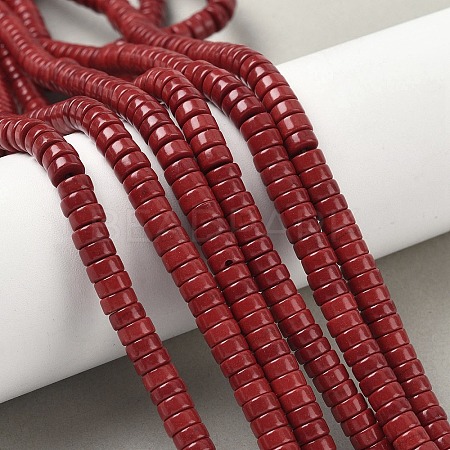 Dyed Natural Magnesite Beads Strands G-M448-F01-04-1