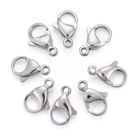 Tarnish Resistant 304 Stainless Steel Lobster Claw Clasps X-STAS-AB13-1