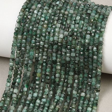Natural Emerald Beads Strands G-B175-C04-2x2mm-1