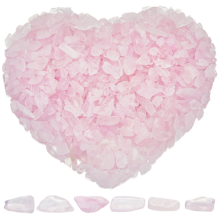 500G Natural Rose Quartz Chip Beads G-SP0001-06-1