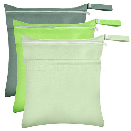 3Pcs 3 Colors Cloth Makeup Storage Zipper Bags ABAG-GL0001-08-1
