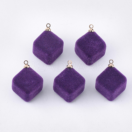 Flocky Acrylic Pendants FIND-T046-30-10-1