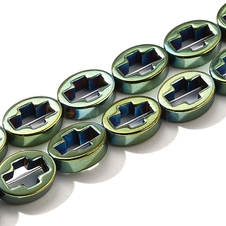 Electroplated Synthetic Non-magnetic Hematite Beads Strands G-L613-Z01-01H-1