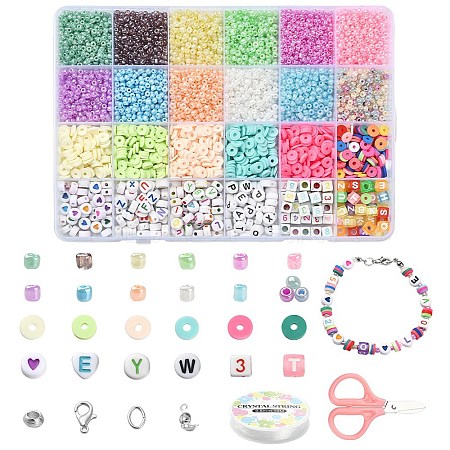 DIY Heishi Bracelet Necklace Making Kit DIY-YW0006-63-1