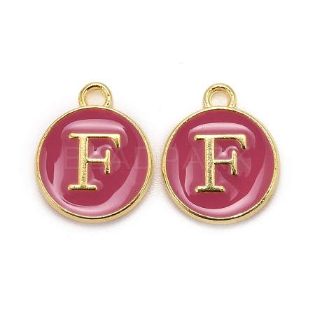 Golden Plated Alloy Enamel Charms ENAM-S118-08F-1