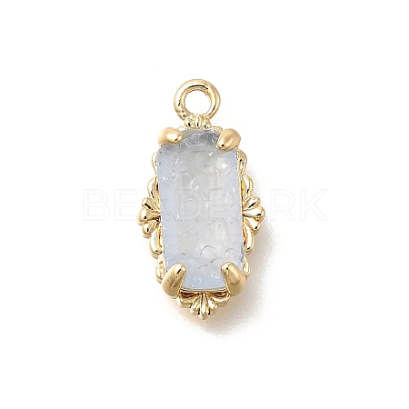 Brass Glass Charms KK-U061-10G-03-1