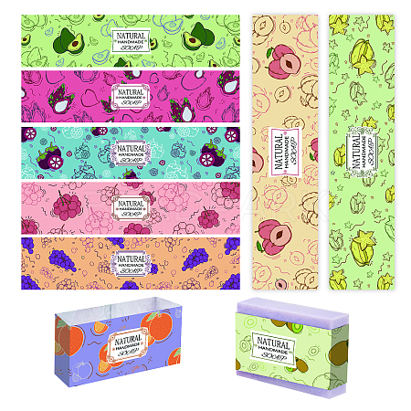   90Pcs 9 Patterns Fruit Theme Handmade Soap Paper Tag DIY-PH0005-36-1