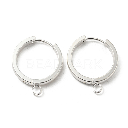 201 Stainless Steel Huggie Hoop Earrings Findings STAS-A167-01P-S-1