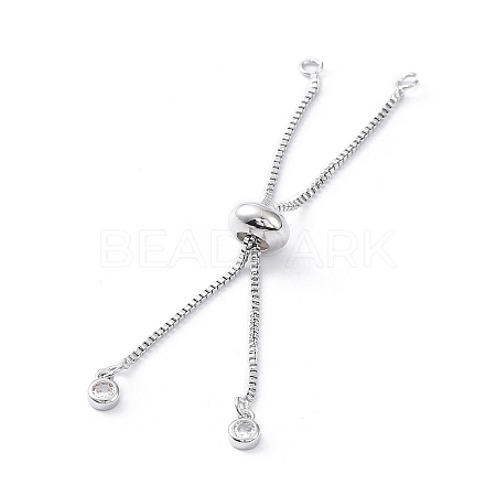Rack Plating Brass Box Chain Link Bracelet Making KK-A183-03P-1