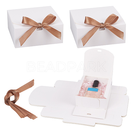 Square Cardboard Paper Jewelry Gift Boxes CBOX-WH0003-35A-1