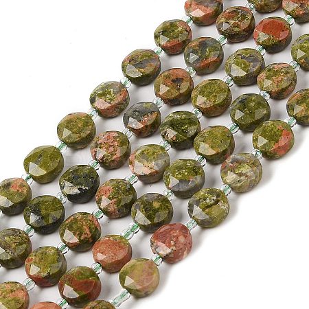 Natural Unakite Bead Strands G-C116-A04-01-1