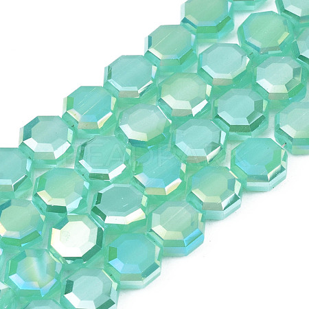 Electroplate Glass Beads Strands EGLA-N002-27-E05-1