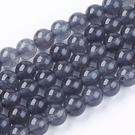 Natural Jade Bead Strands G-R165-8mm-12-1