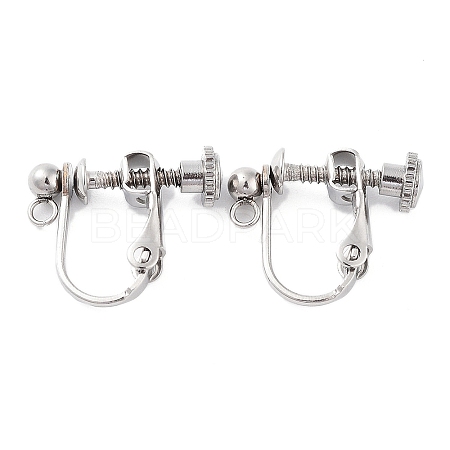 Non-Tarnish 316 Stainless Steel Clip-on Earring Findings X-STAS-K274-09P-1