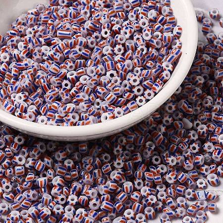 8/0 Opaque Colours Seep Glass Seed Beads SEED-F003-04B-11-1